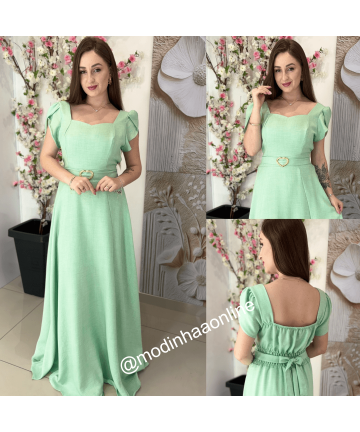 Vestido Muriel Verde Água
